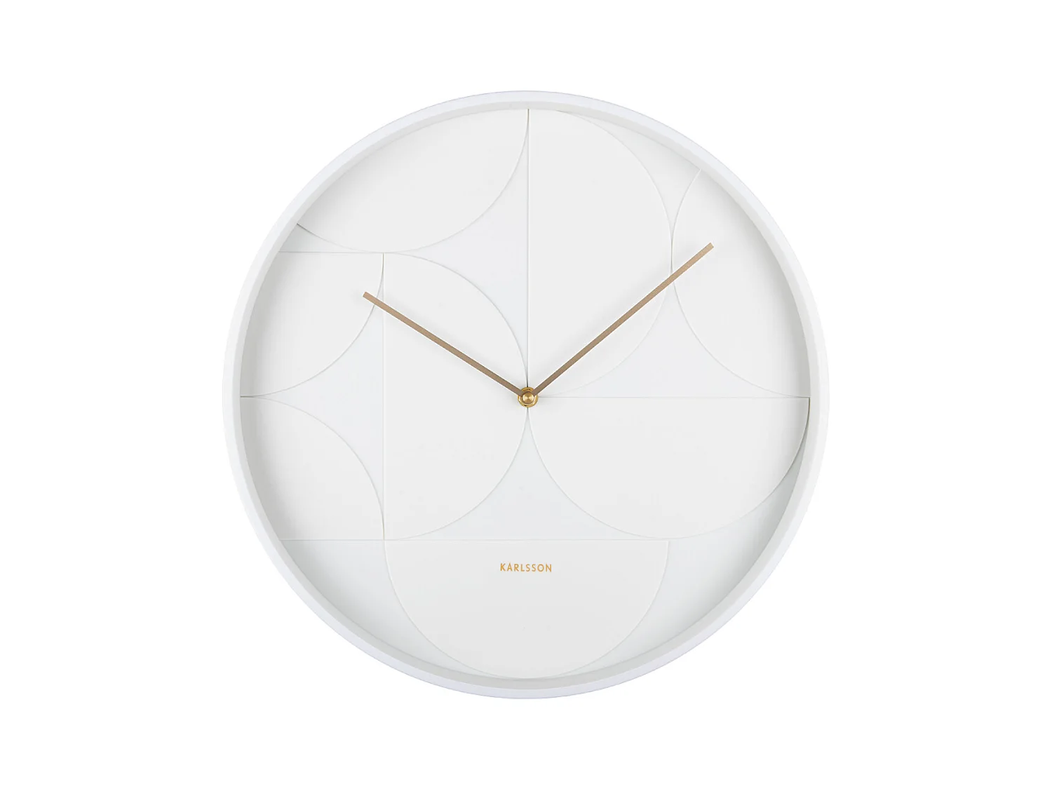 Wanduhr Echelon Circular - Weiß - Ø40cm
