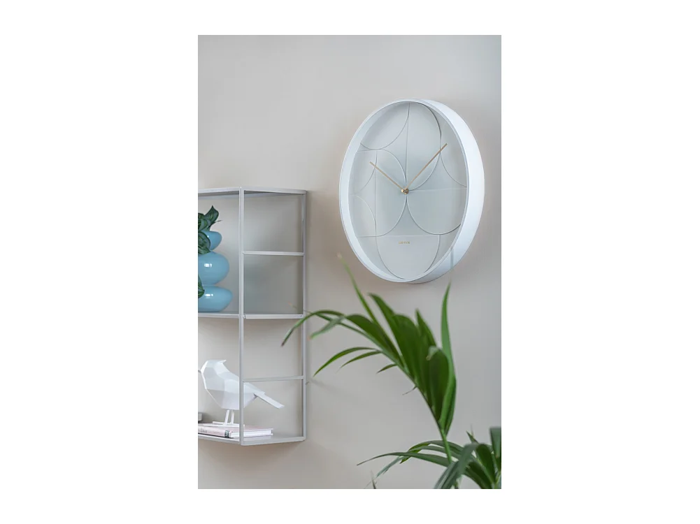 Wanduhr Echelon Circular - Weiß - Ø40cm