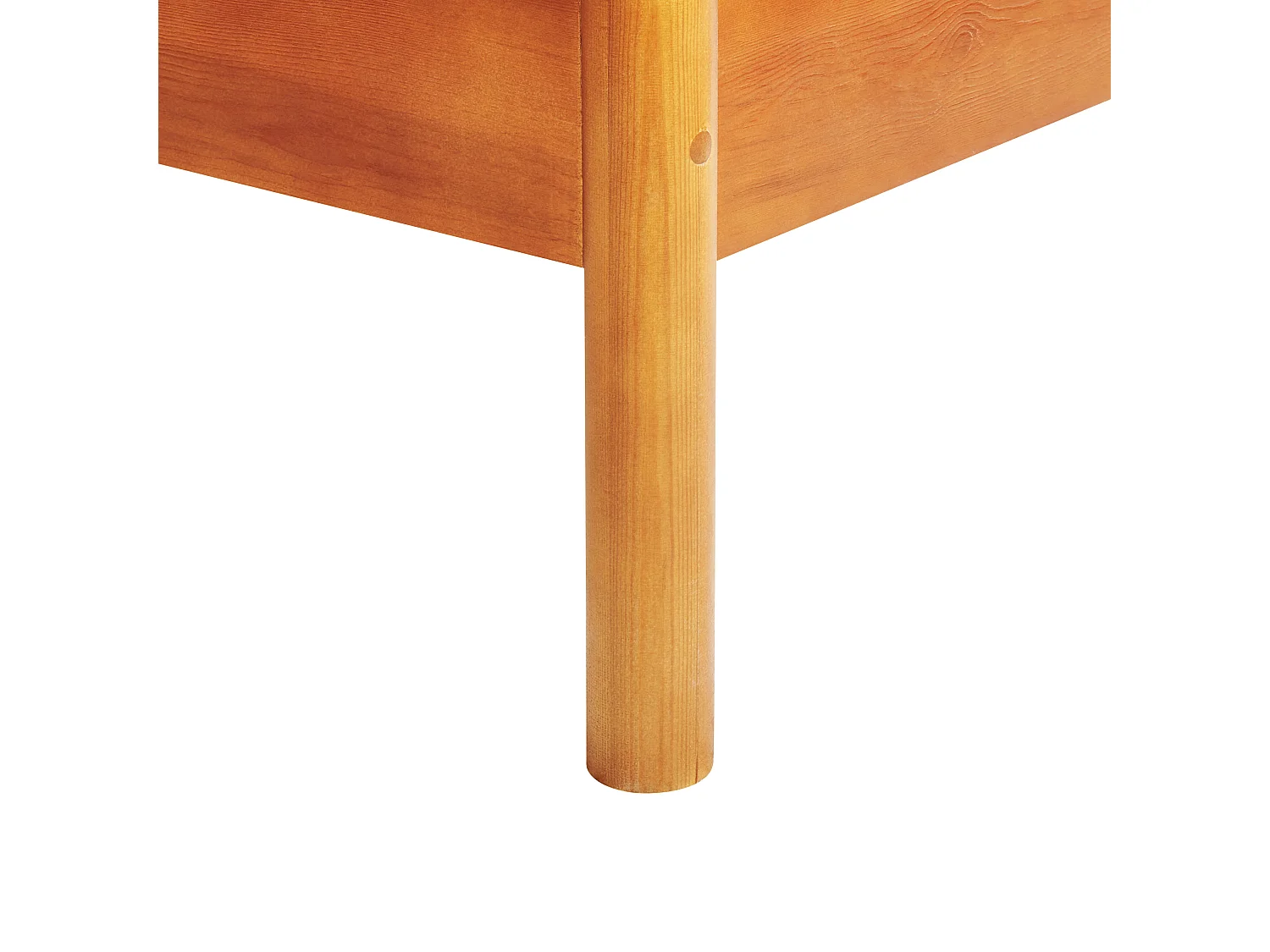 Lit avec sommier Bois de pin BARRET 160 x 200 cm Marron