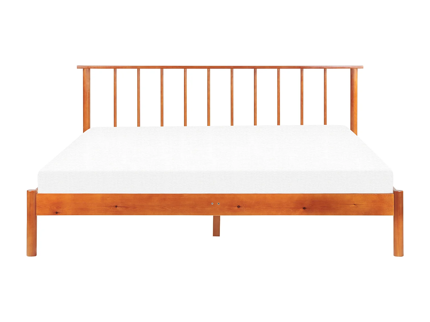 Lit avec sommier Bois de pin BARRET 180 x 200 cm Marron