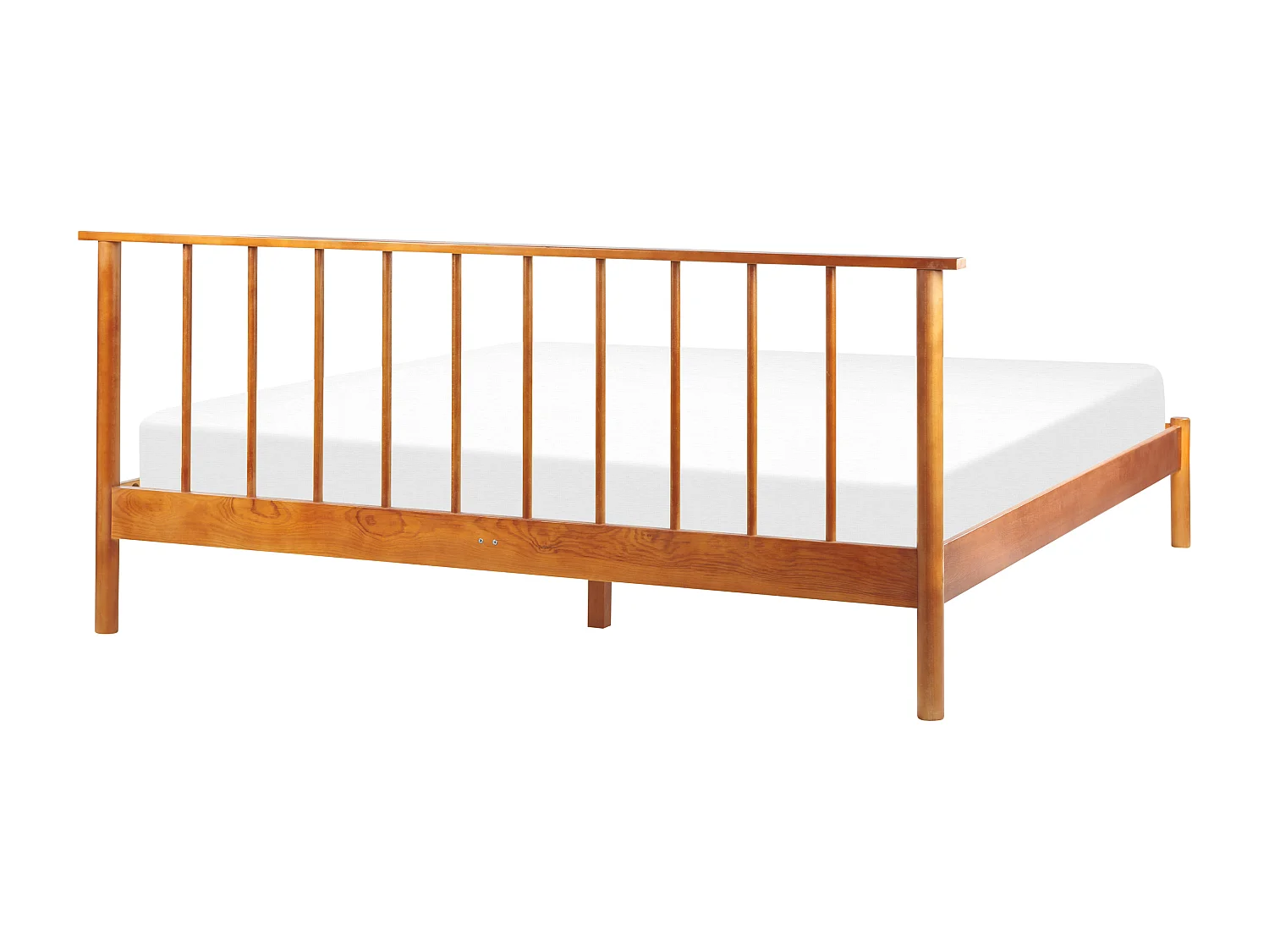 Lit avec sommier Bois de pin BARRET 180 x 200 cm Marron