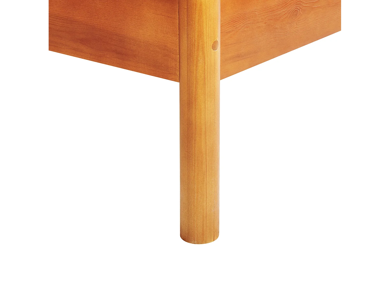 Lit avec sommier Bois de pin BARRET 140 x 200 cm Marron