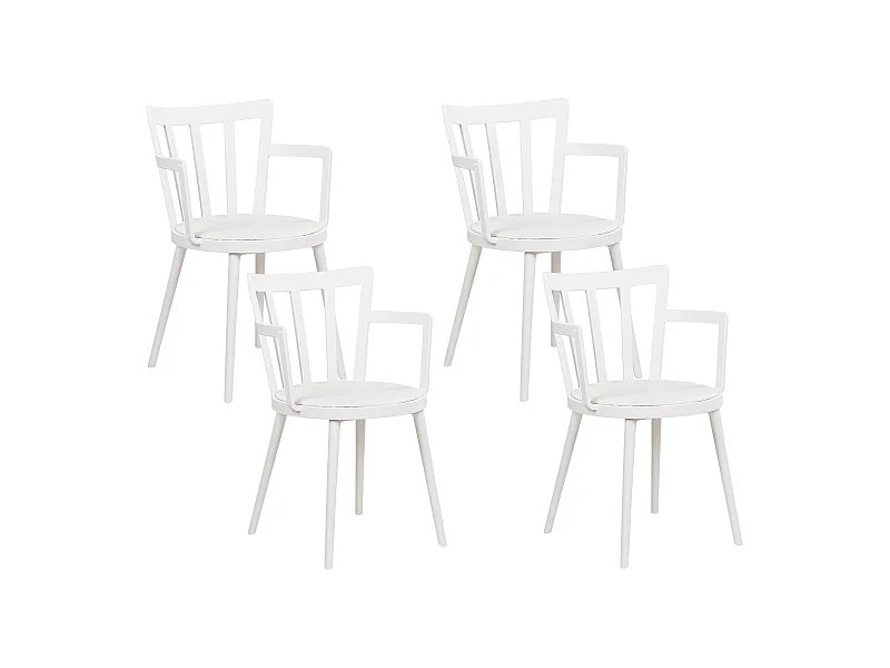 Set van 4 eetkamerstoelen MORILL Wit