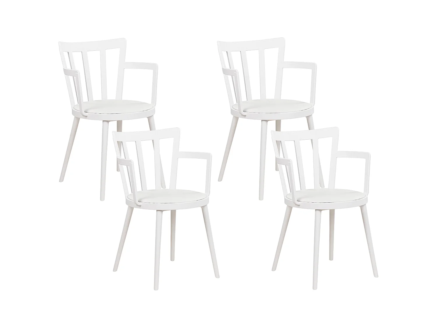 Lot de 4 chaises de salle à manger MORILL Blanc