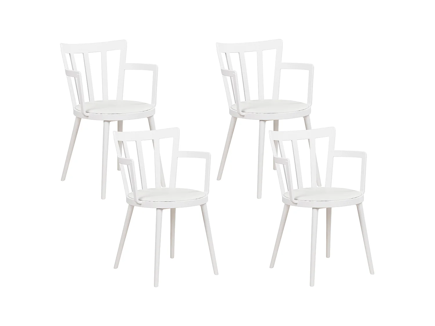 Lot de 4 chaises de salle à manger MORILL Blanc