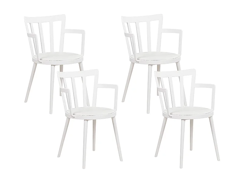 Set van 4 eetkamerstoelen MORILL Wit