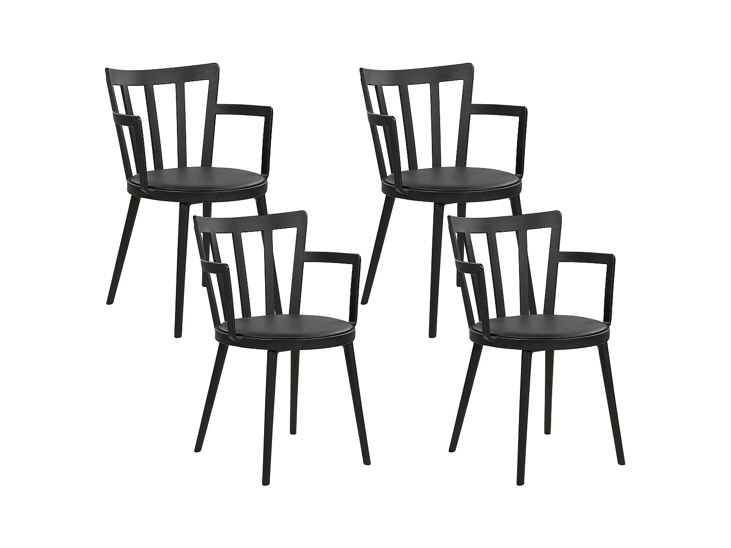 Lot de 4 chaises de salle à manger MORILL Noir