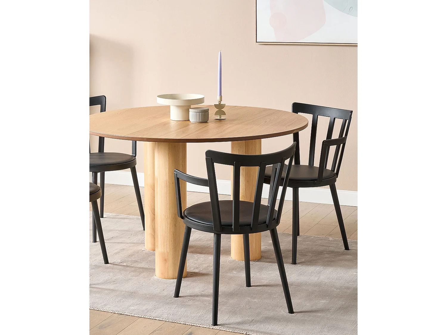 Lot de 4 chaises de salle à manger MORILL Noir