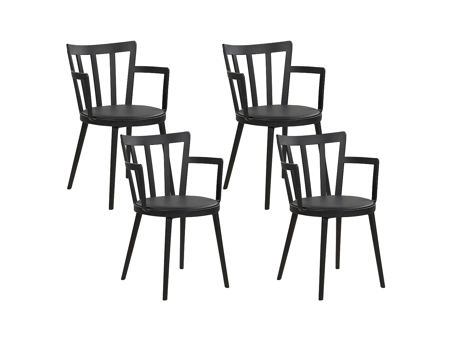 Lot de 4 chaises de salle à manger MORILL Noir