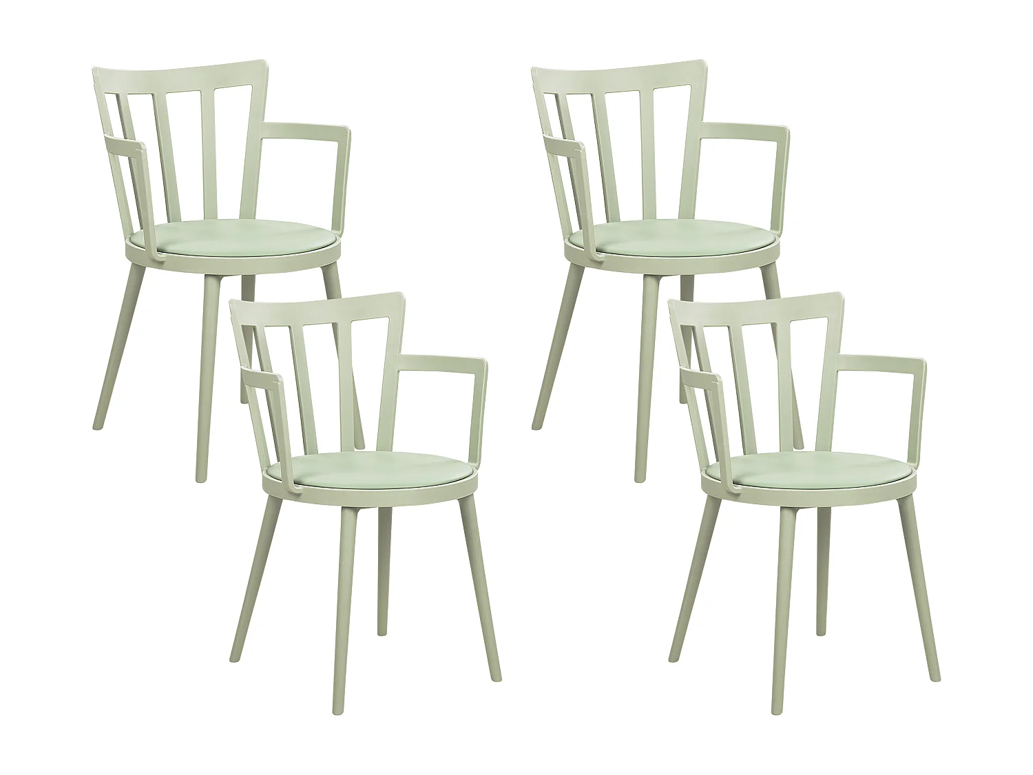 Set di 4 sedie da pranzo MORILL Verde chiaro