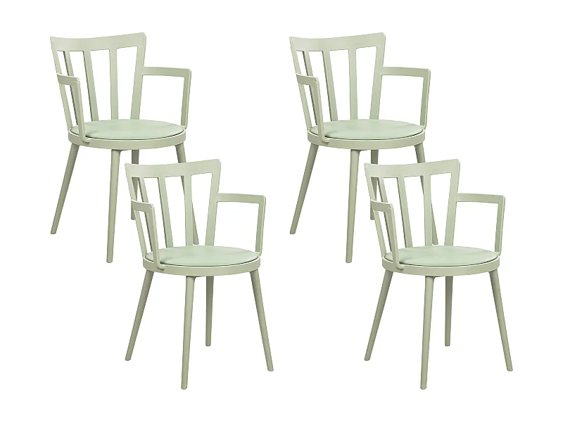 Set van 4 eetkamerstoelen MORILL Lichtgroen