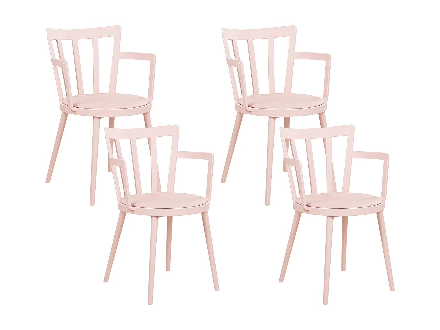 Set di 4 sedie da pranzo MORILL Rosa pastello
