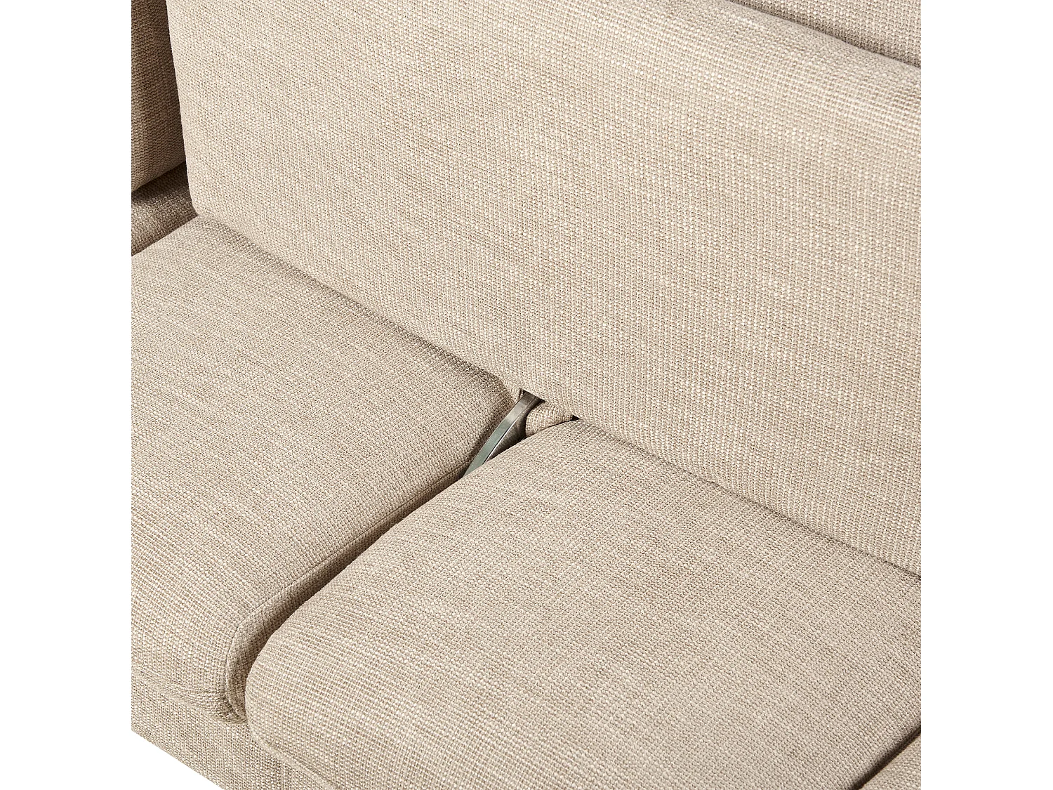 Modernes Ecksofa beige 3-Sitzer linksseitig verstellbar mit Kissen Sersan