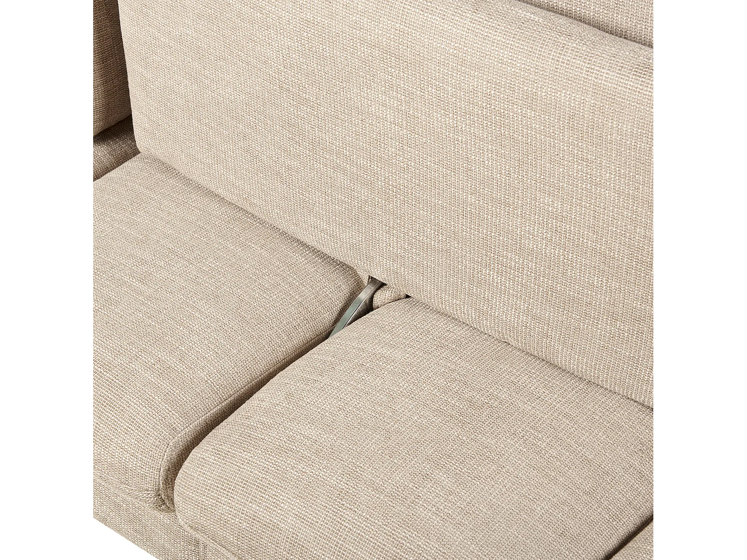 Modernes Ecksofa beige 3-Sitzer linksseitig verstellbar mit Kissen Sersan