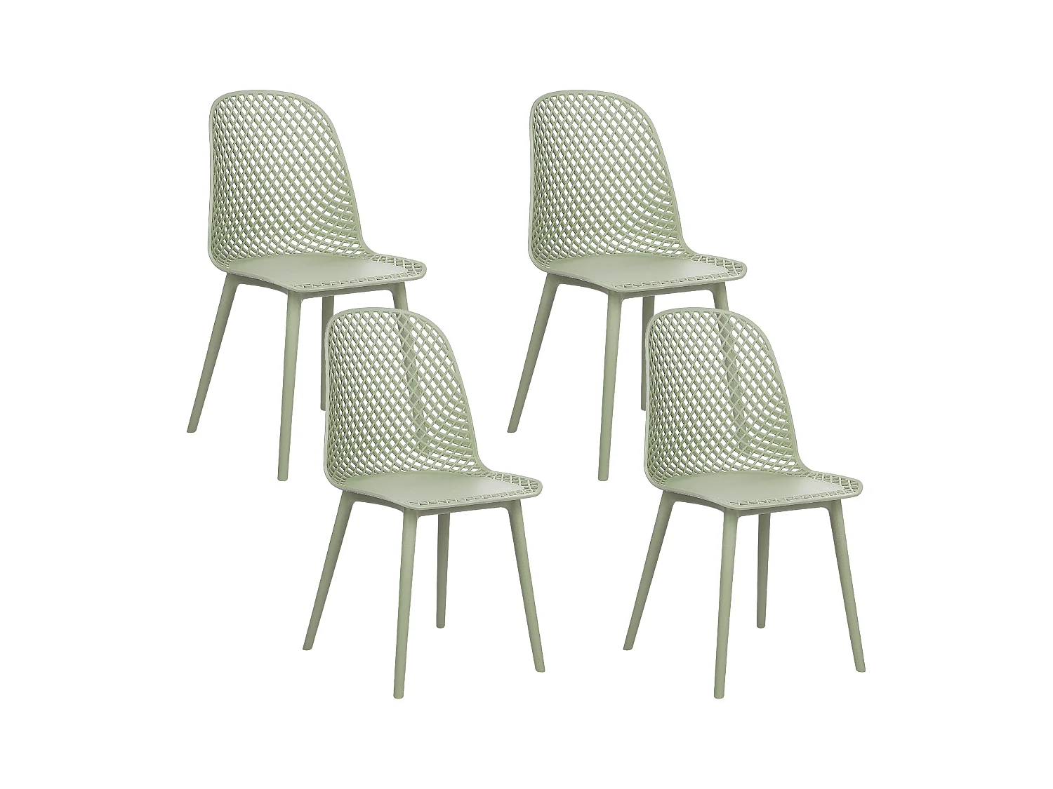 Set di 4 sedie da pranzo EMORY Verde chiaro