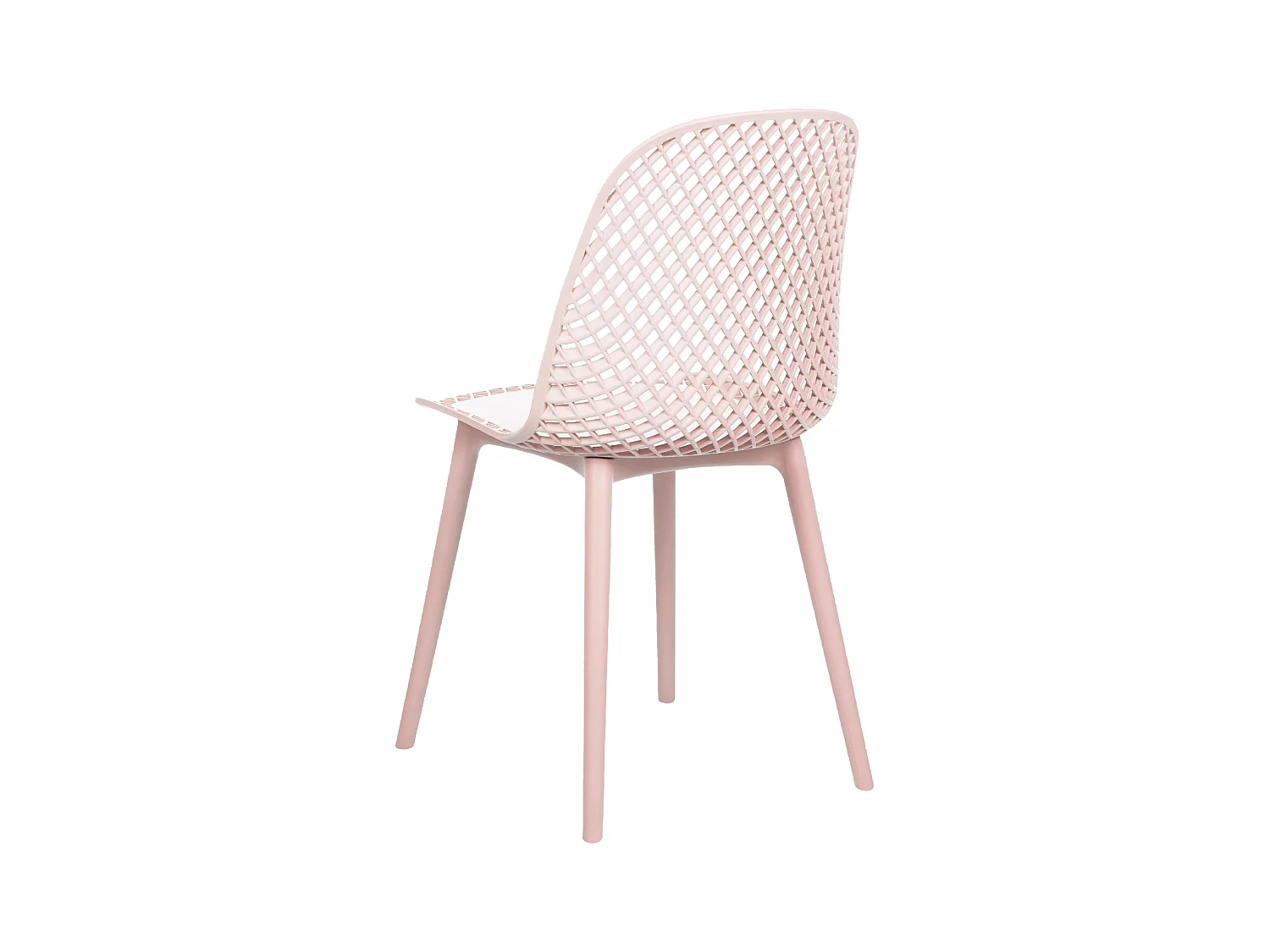 Esszimmerstühle im 4er Set aus Kunststoff rosa modern minimalistisch Emory