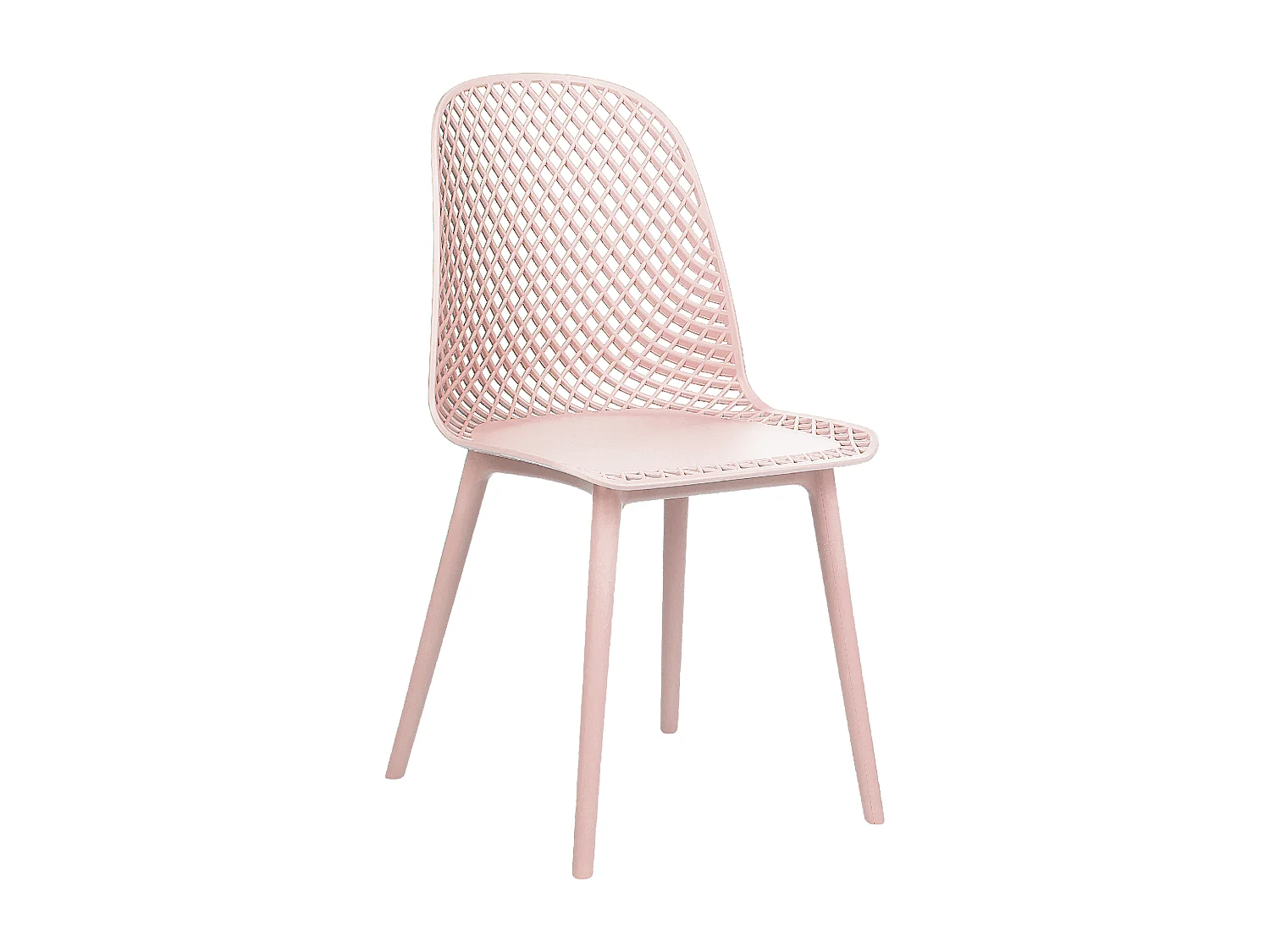 Lot de 4 chaises de salle à manger EMORY Rose pastel