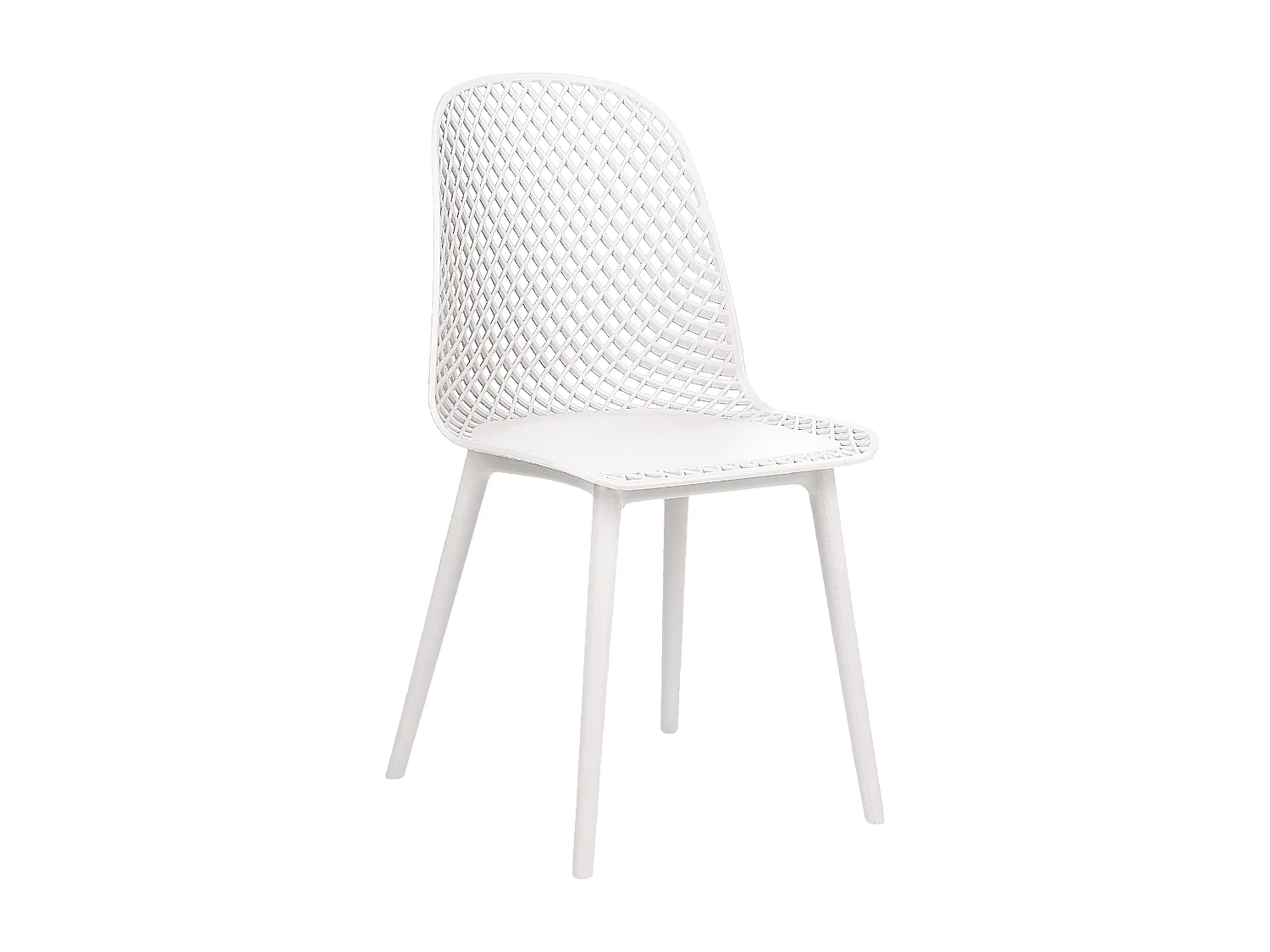 Lot de 4 chaises de salle à manger EMORY Blanc