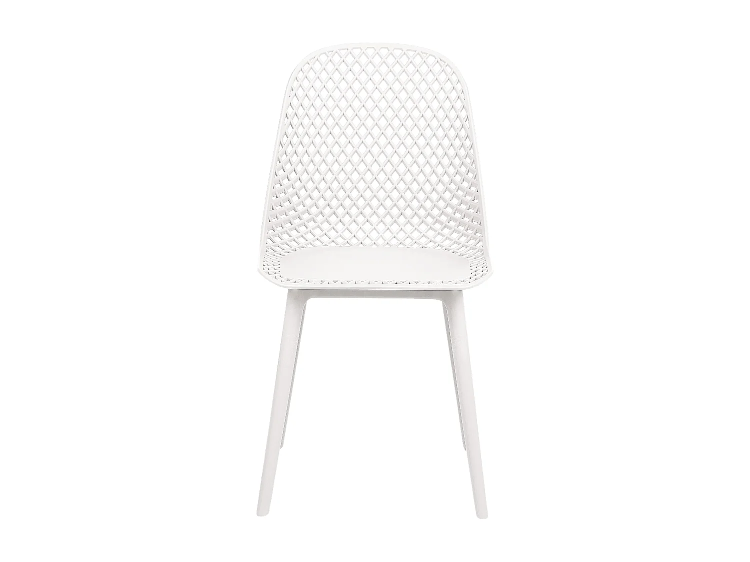 Lot de 4 chaises de salle à manger EMORY Blanc