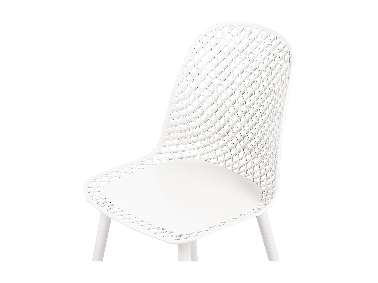 Lot de 4 chaises de salle à manger EMORY Blanc