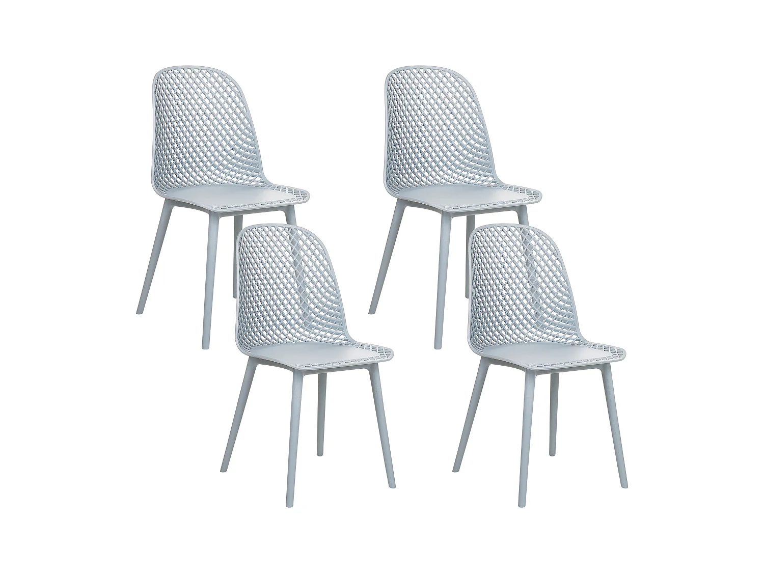 Lot de 4 chaises de salle à manger EMORY Bleu clair