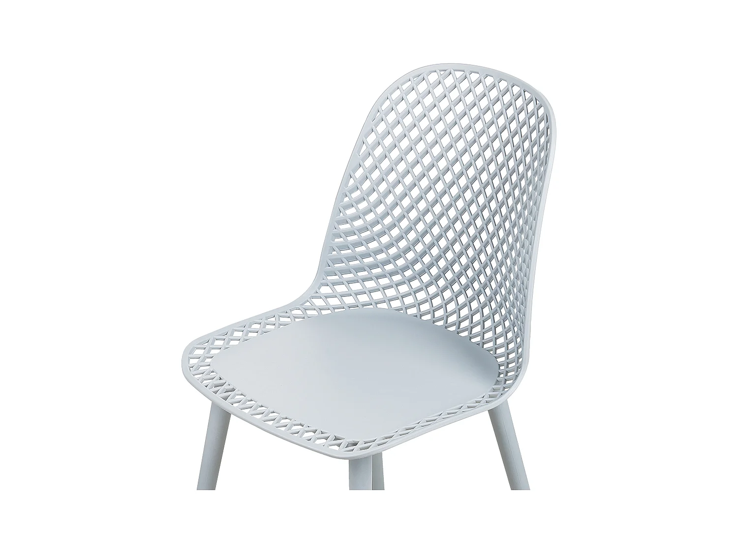 Esszimmerstühle im 4er Set aus Kunststoff blau modern minimalistisch Emory