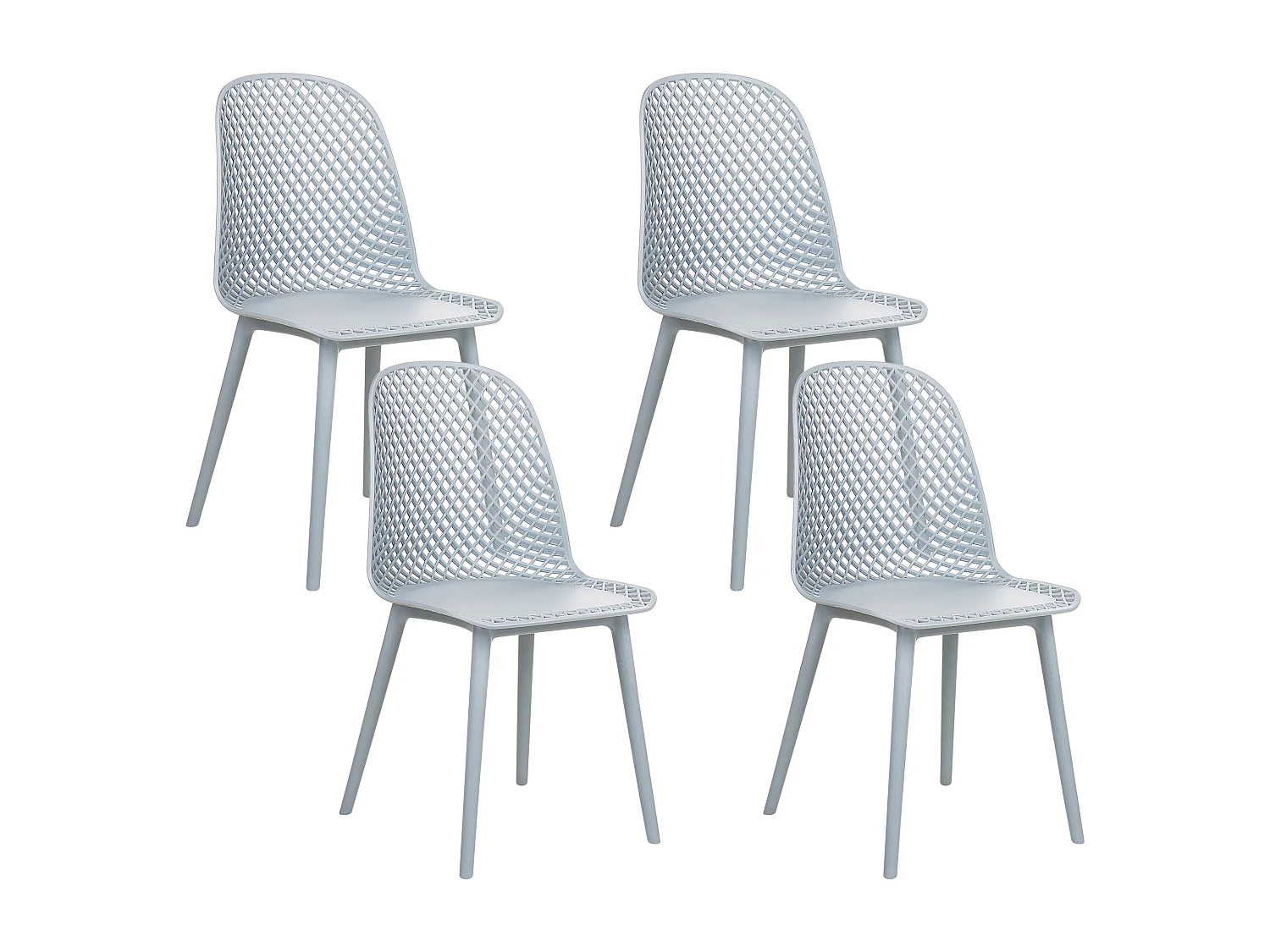 Set di 4 sedie da pranzo EMORY Azzurro