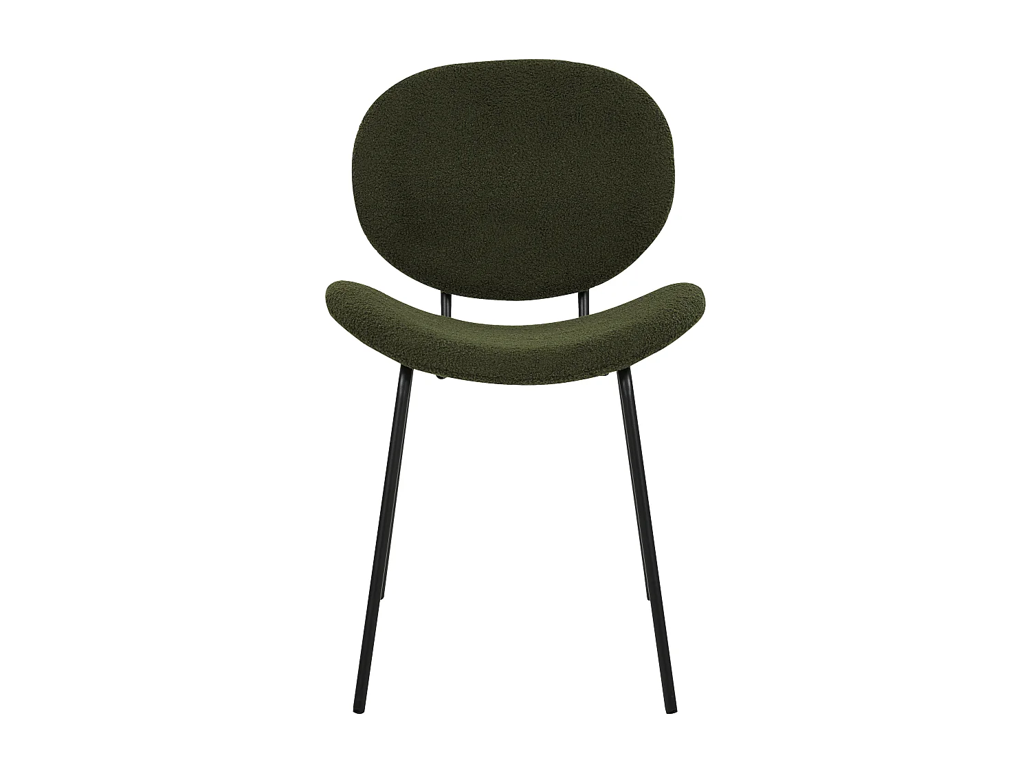 Set di 2 sedie da pranzo LUANA Bouclé Verde scuro