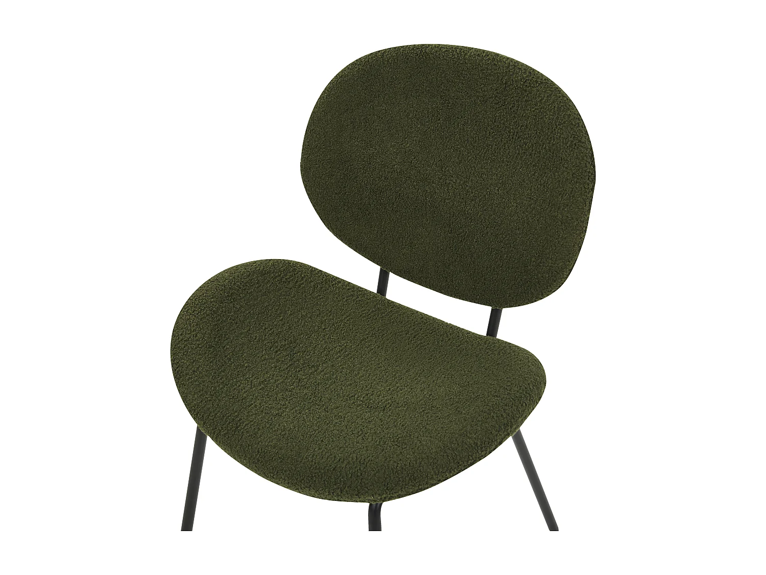 Set di 2 sedie da pranzo LUANA Bouclé Verde scuro