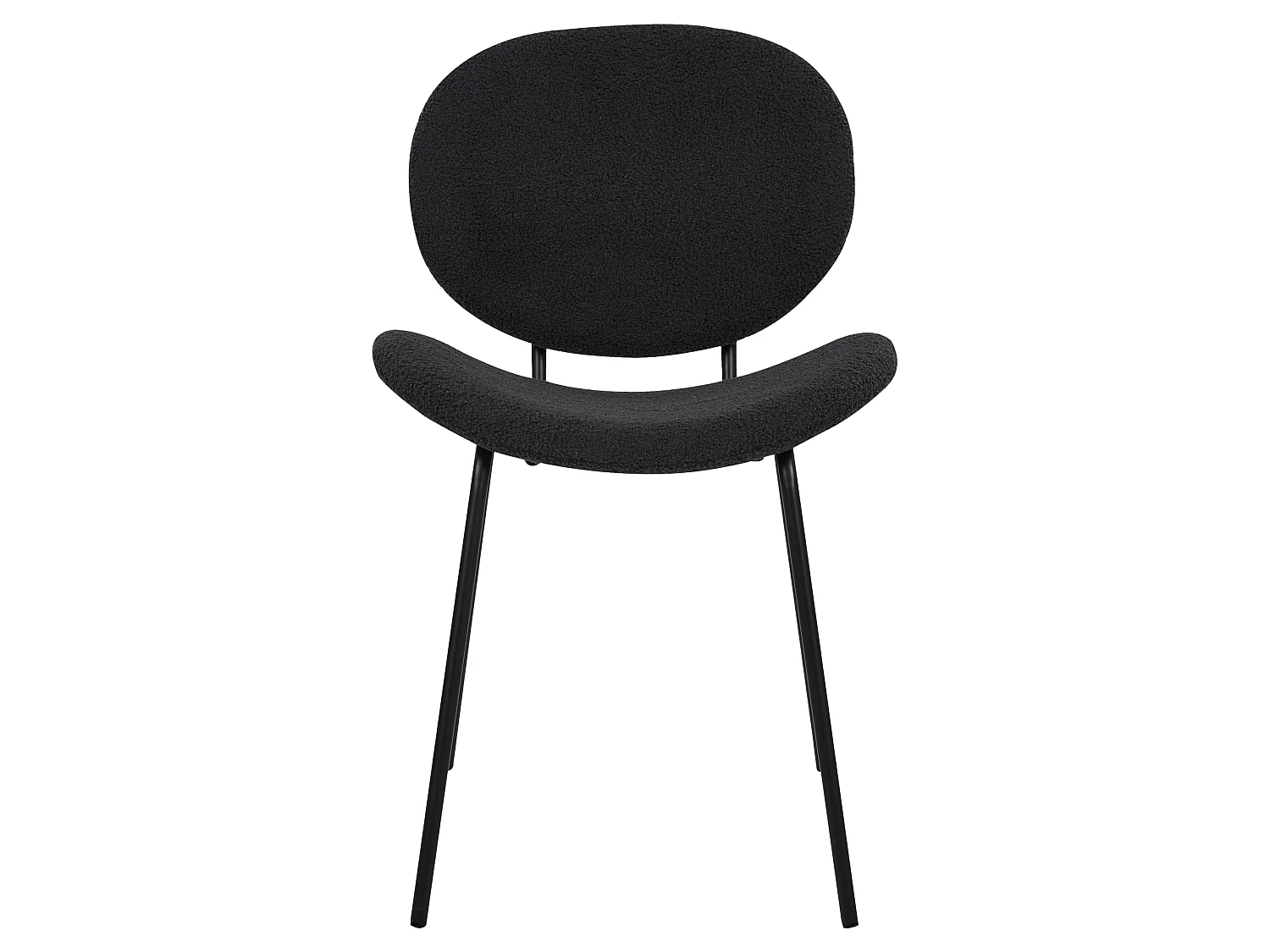 Lot de 2 chaises de salle à manger LUANA Bouclé Noir