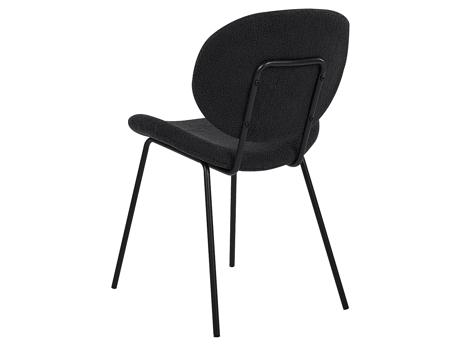 Lot de 2 chaises de salle à manger LUANA Bouclé Noir