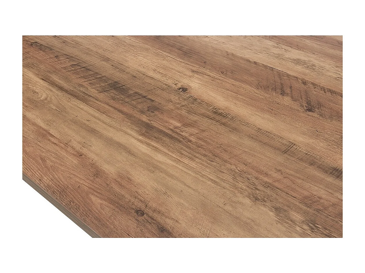 Esstisch EDWAR, Länge 180 cm, im exotischen Mangoholz-Dekor, ideal für ein gemütliches Esszimmer.