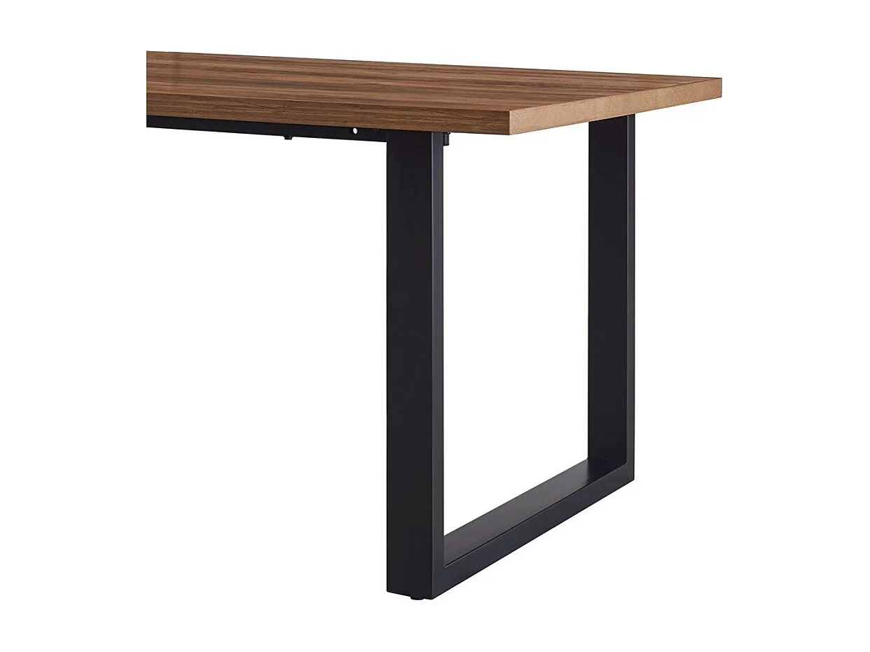 Esstisch EDWAR, Länge 180 cm, im exotischen Mangoholz-Dekor, ideal für ein gemütliches Esszimmer.