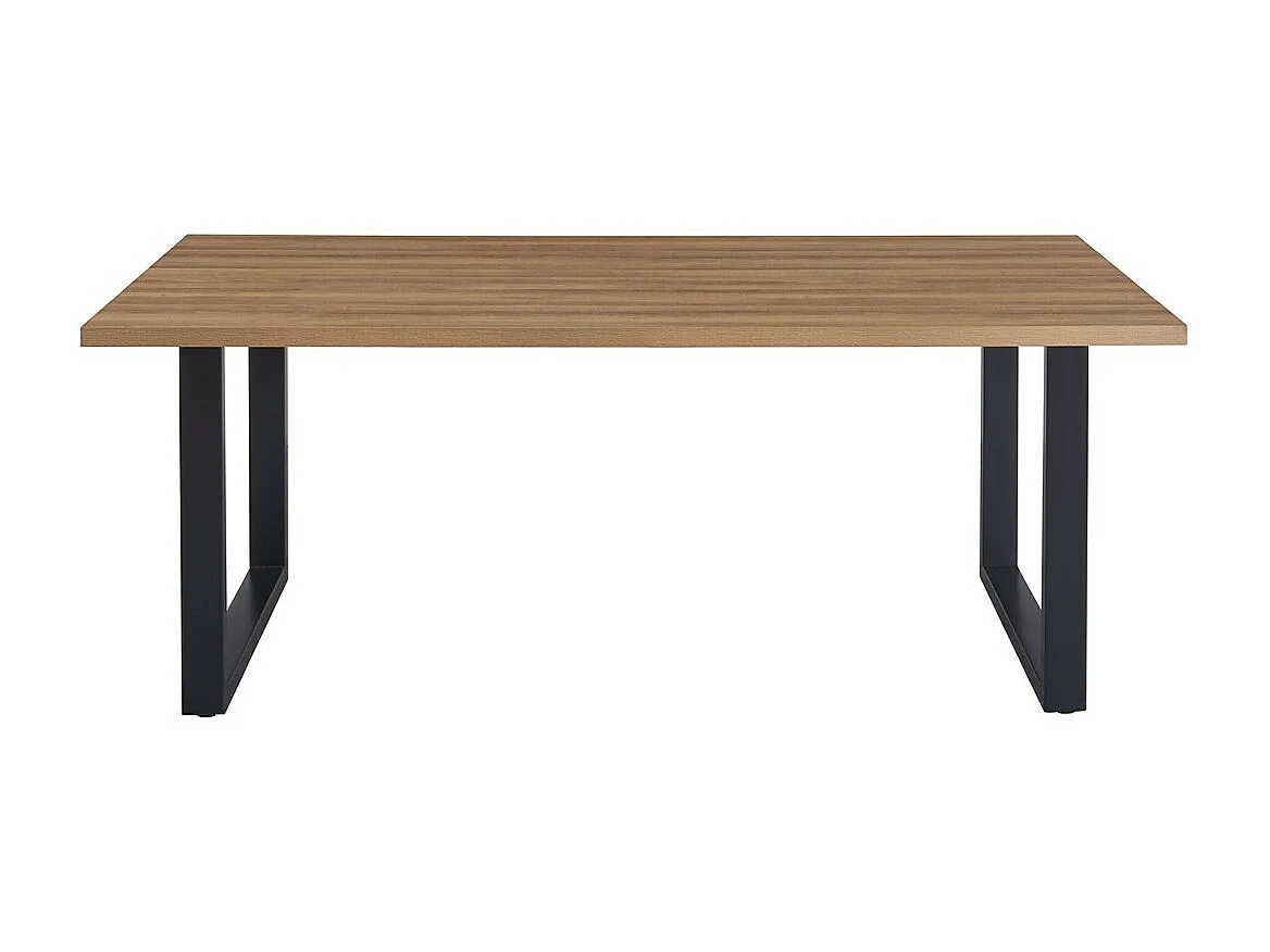 Table à manger EDWAR longueur 180cm en décor chêne vieilli, idéal pour une salle à manger conviviale