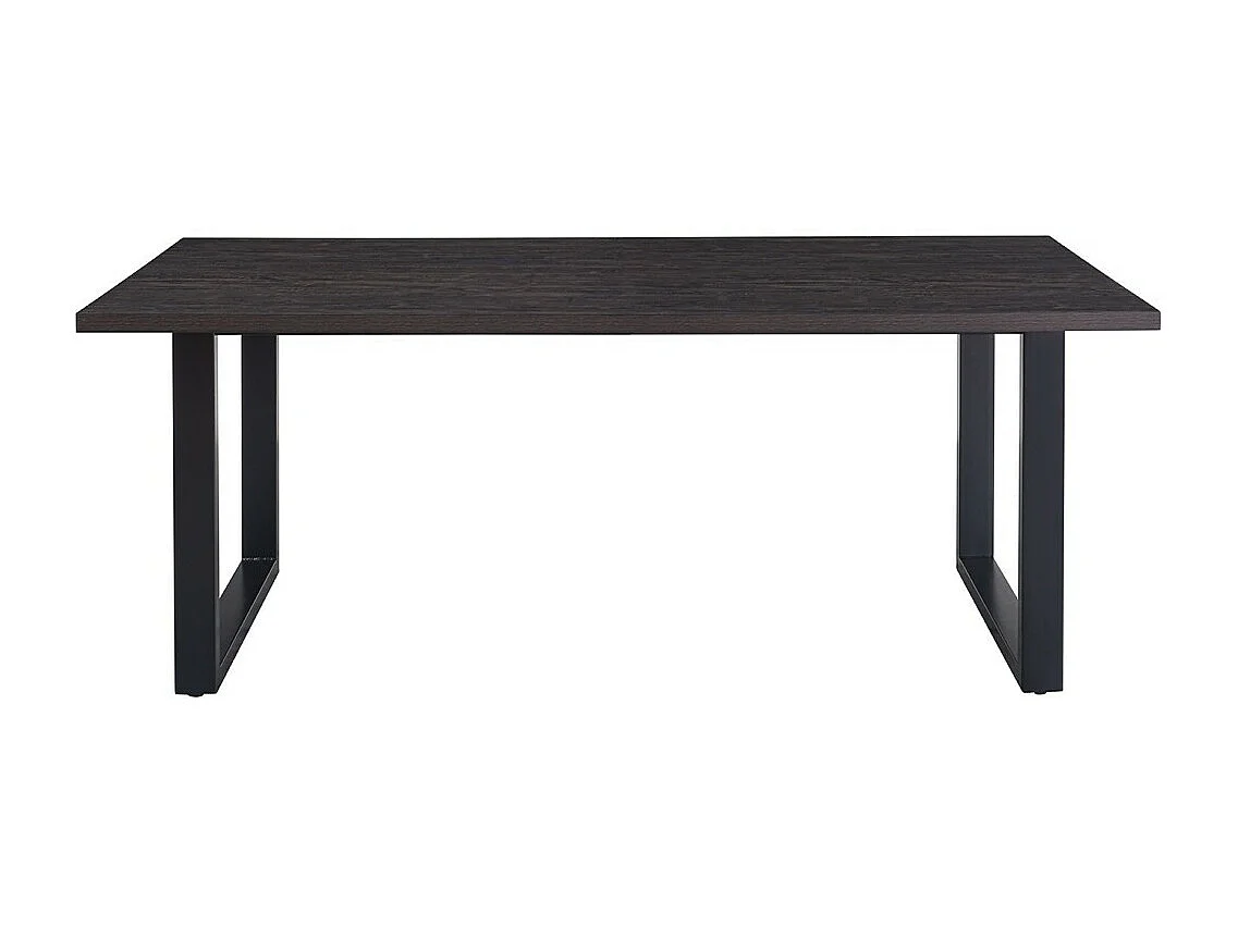Tavolo da pranzo EDWAR lunghezza 200cm in decorazione legno marrone scuro, ideale per una sala da pranzo accogliente.