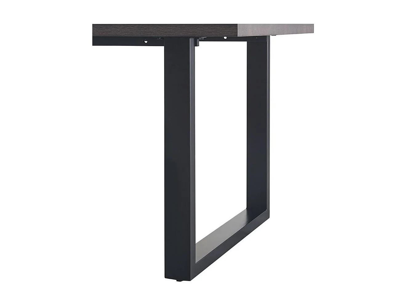 Tavolo da pranzo EDWAR lunghezza 200cm in decorazione legno marrone scuro, ideale per una sala da pranzo accogliente.