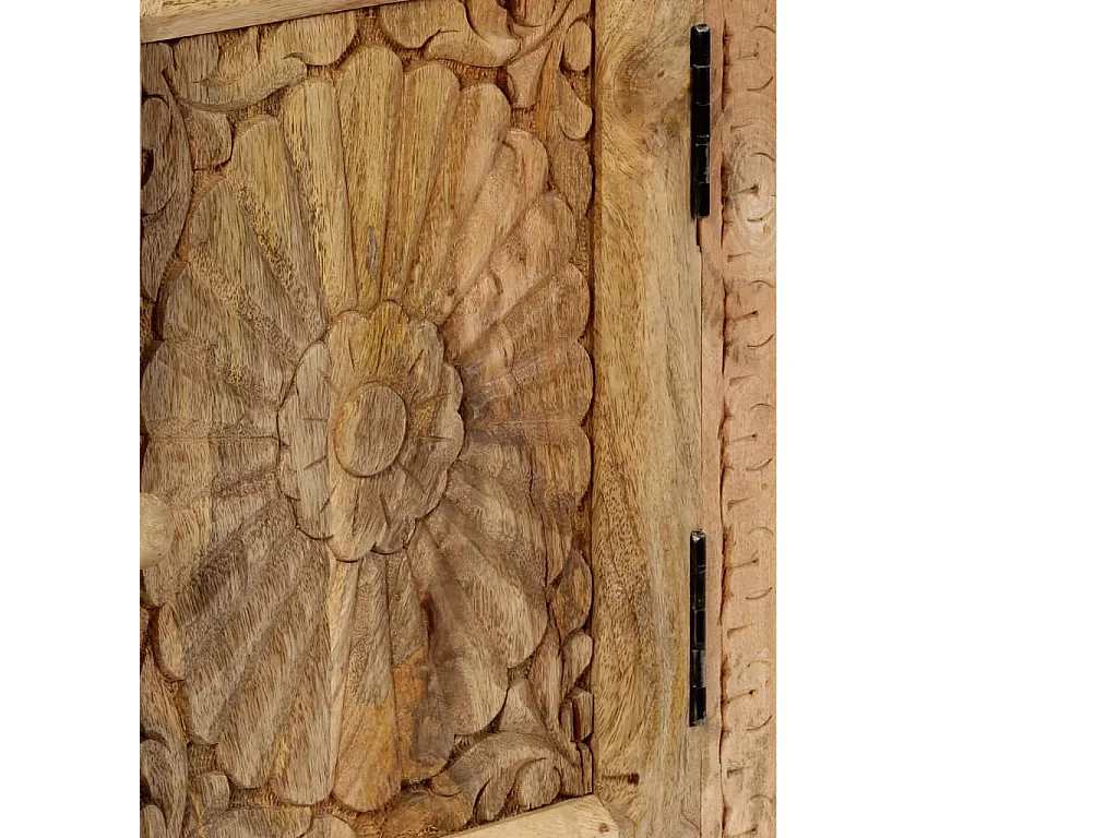 Table de chevet Bois de manguier massif 40x30x50 cm