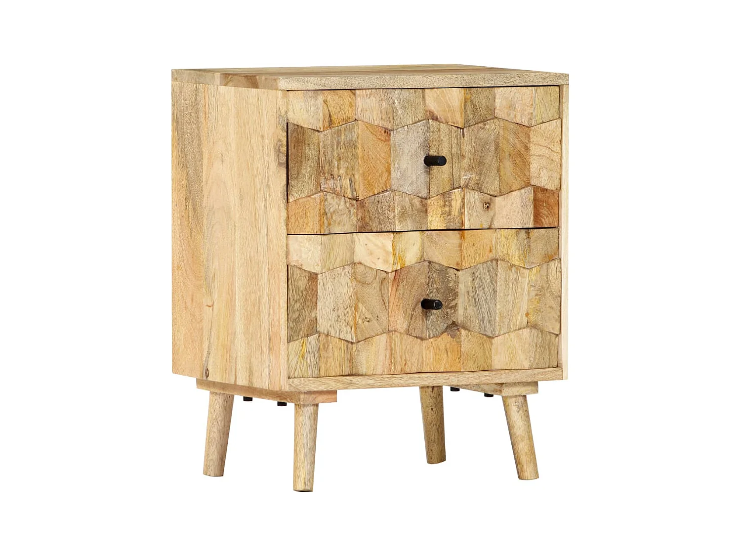 Table de chevet 40x30x50 cm Bois de manguier massif