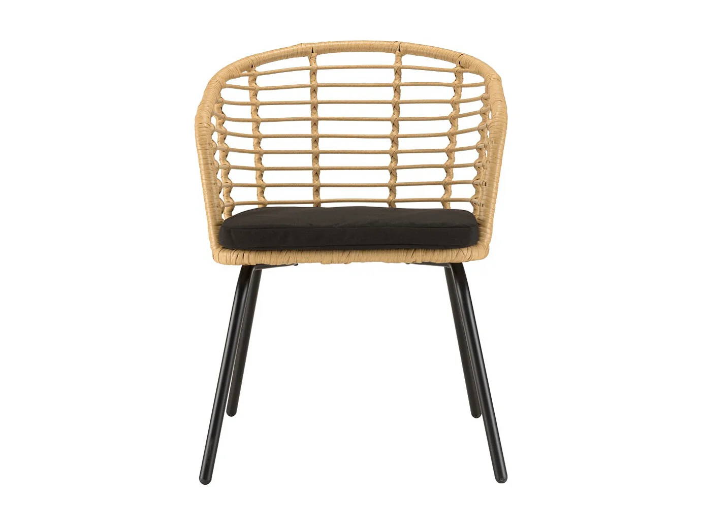 MALO - Lot de 2 fauteuils en rotin synthétique couleur naturelle