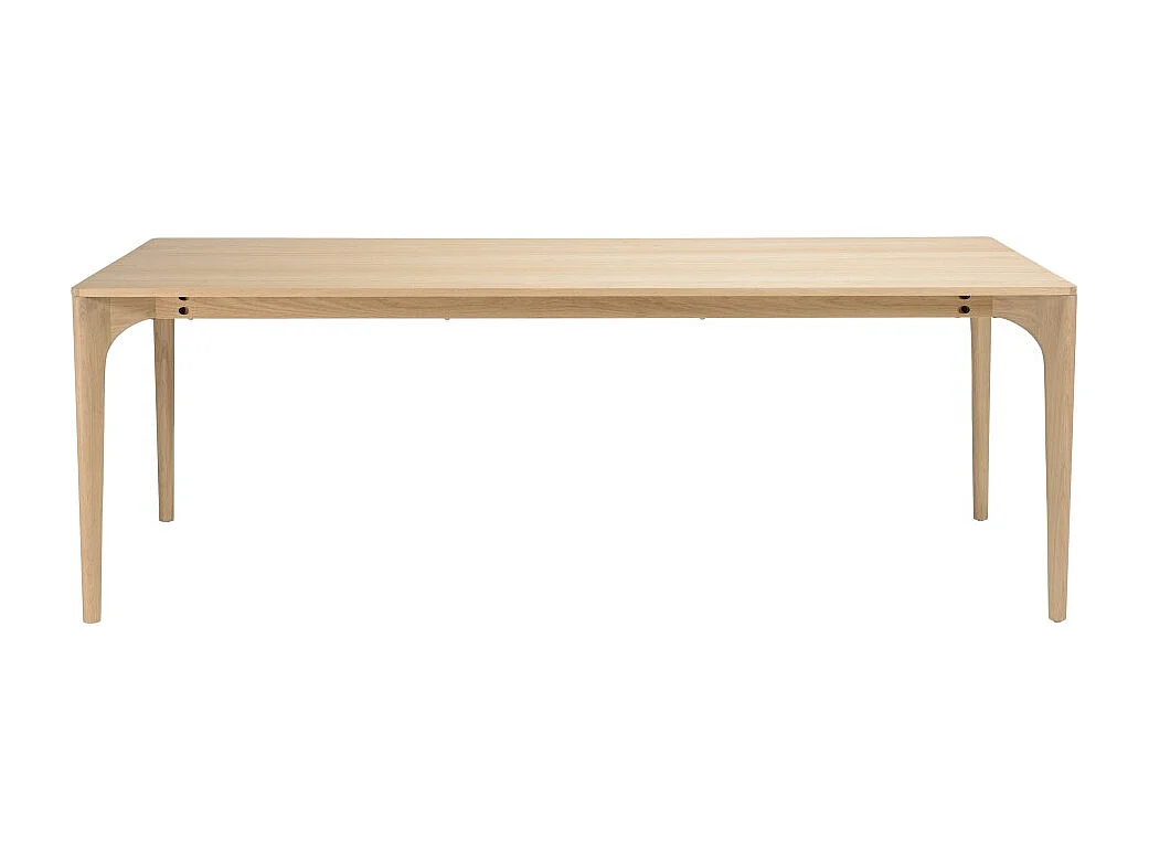 MAXENCE - Table à manger rect. 220x100cm pieds en bois de chêne massif