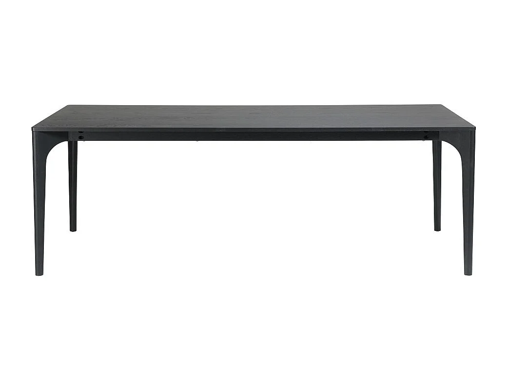 MAXENCE - Table à manger rect. 220x100cm pieds en bois chêne noire