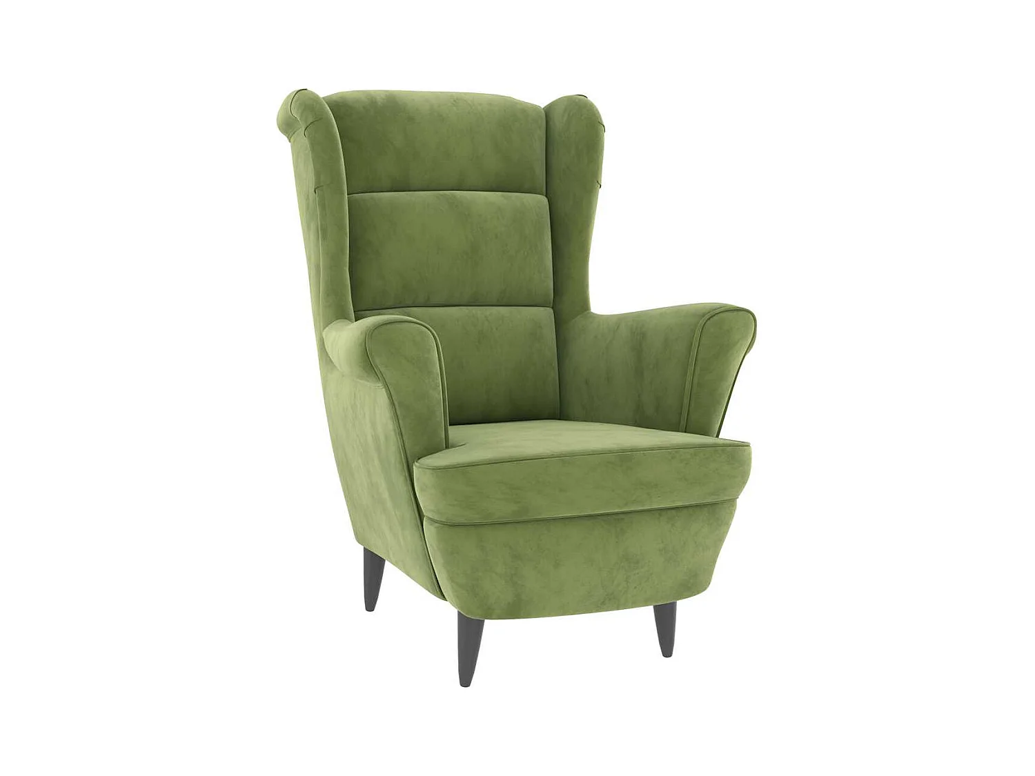Fauteuil vert clair velours