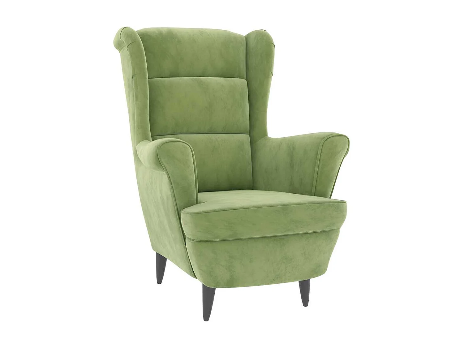 Fauteuil vert clair velours