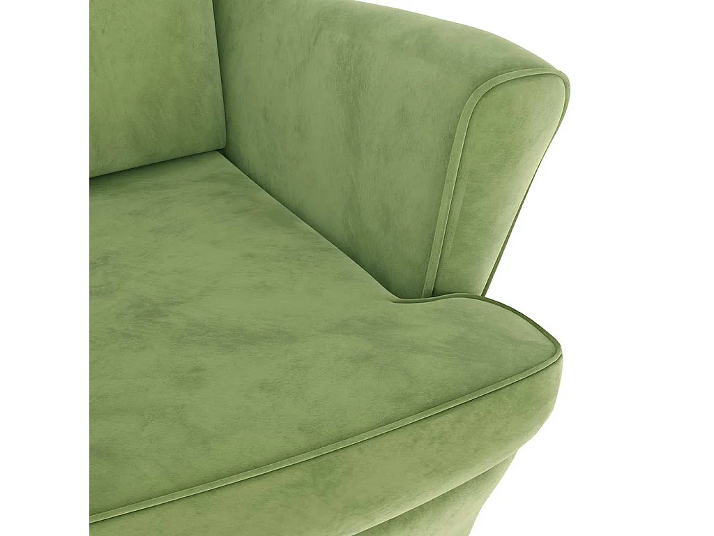 Fauteuil vert clair velours