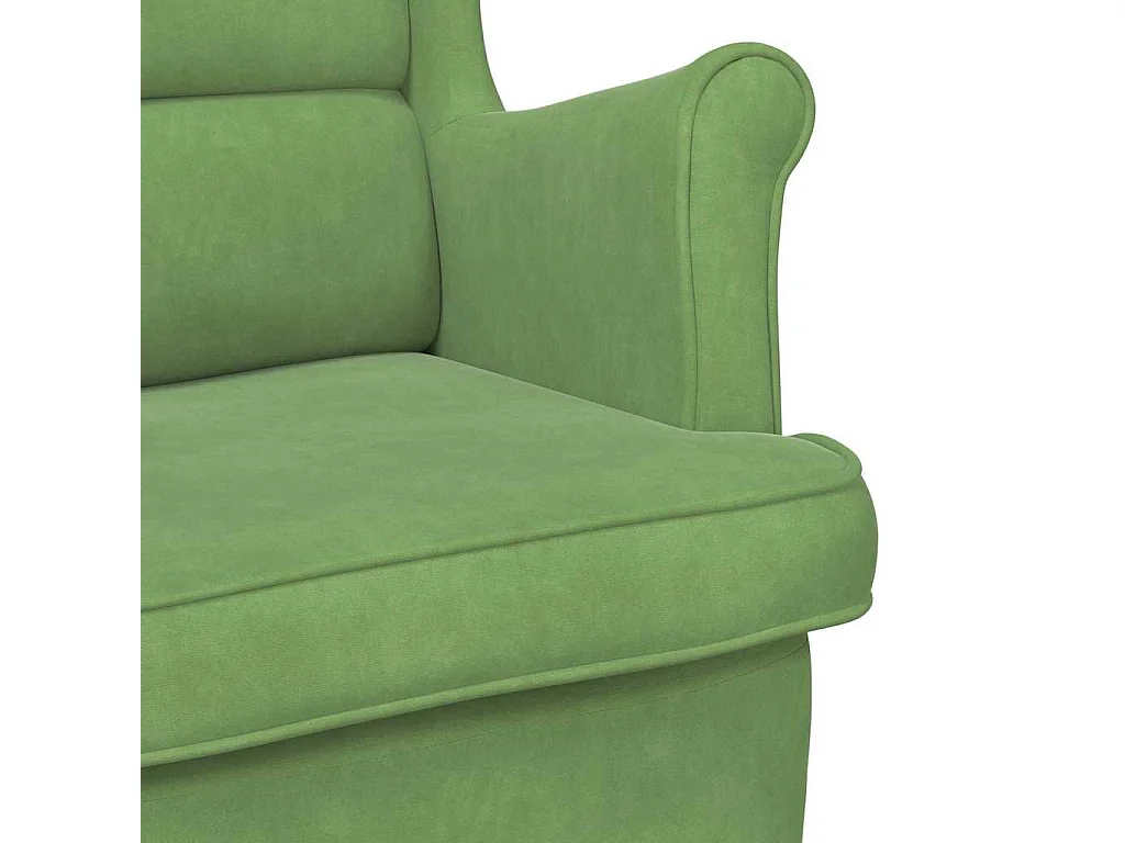 Fauteuil vert clair velours