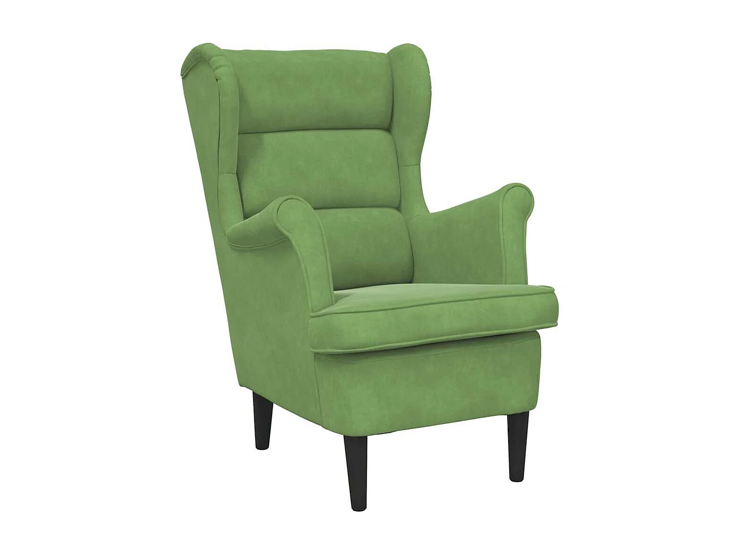 Fauteuil vert clair velours