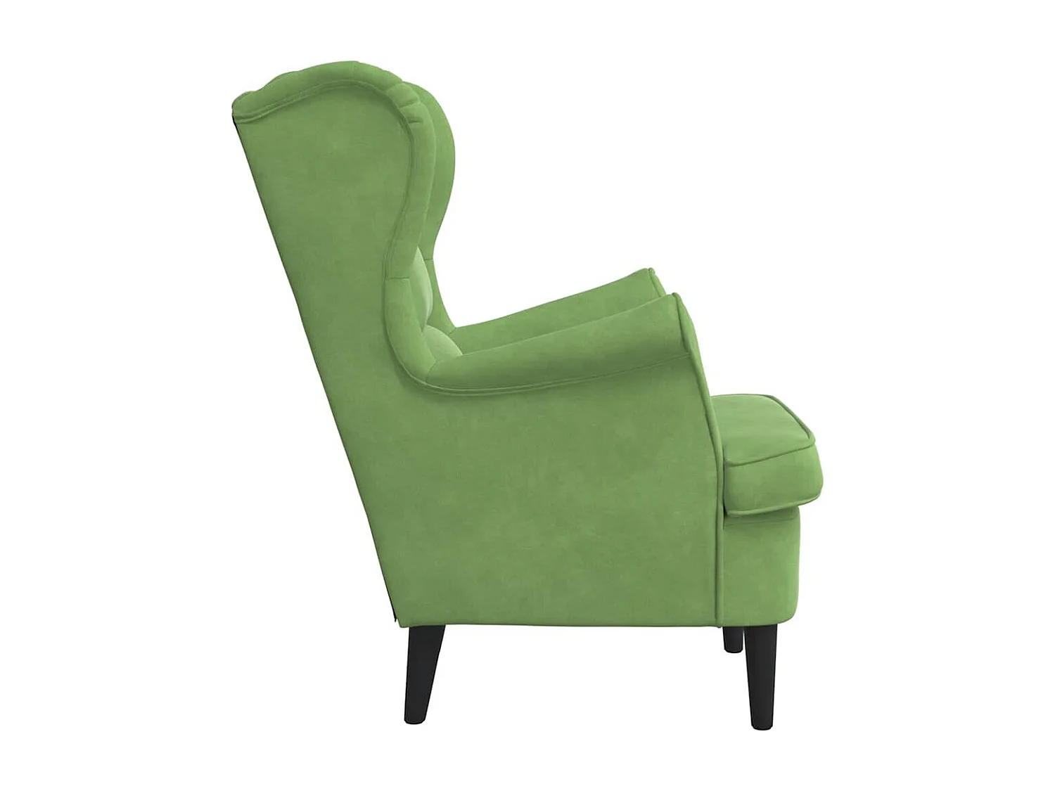 Fauteuil vert clair velours