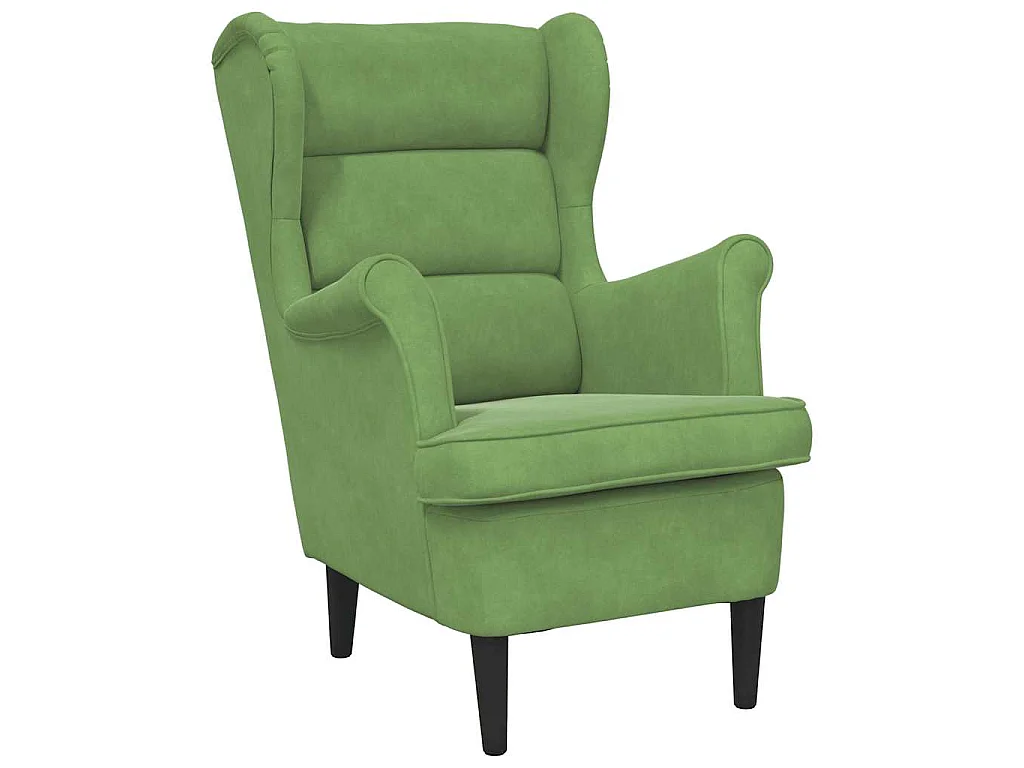 Fauteuil vert clair velours