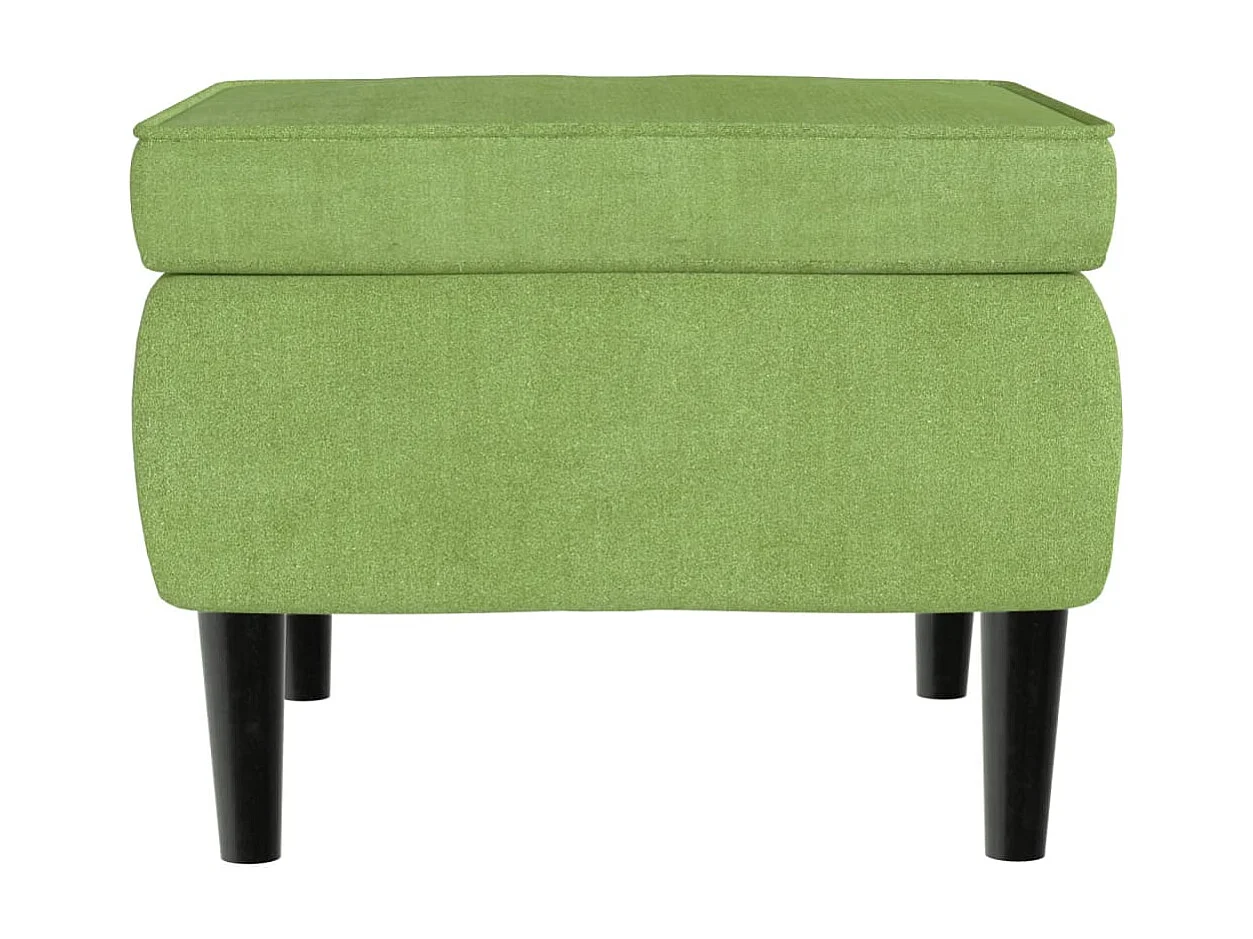 Poltrona Schienale ad Ala con Poggiapiedi Verde Chiaro Velluto