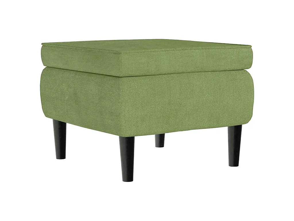 Poltrona Schienale ad Ala con Poggiapiedi Verde Chiaro Velluto